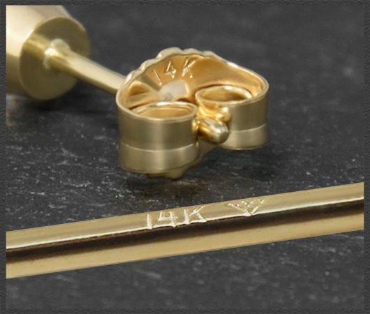 Ohrstecker 585 Gold Citrin hell gelb 4,5,6mm